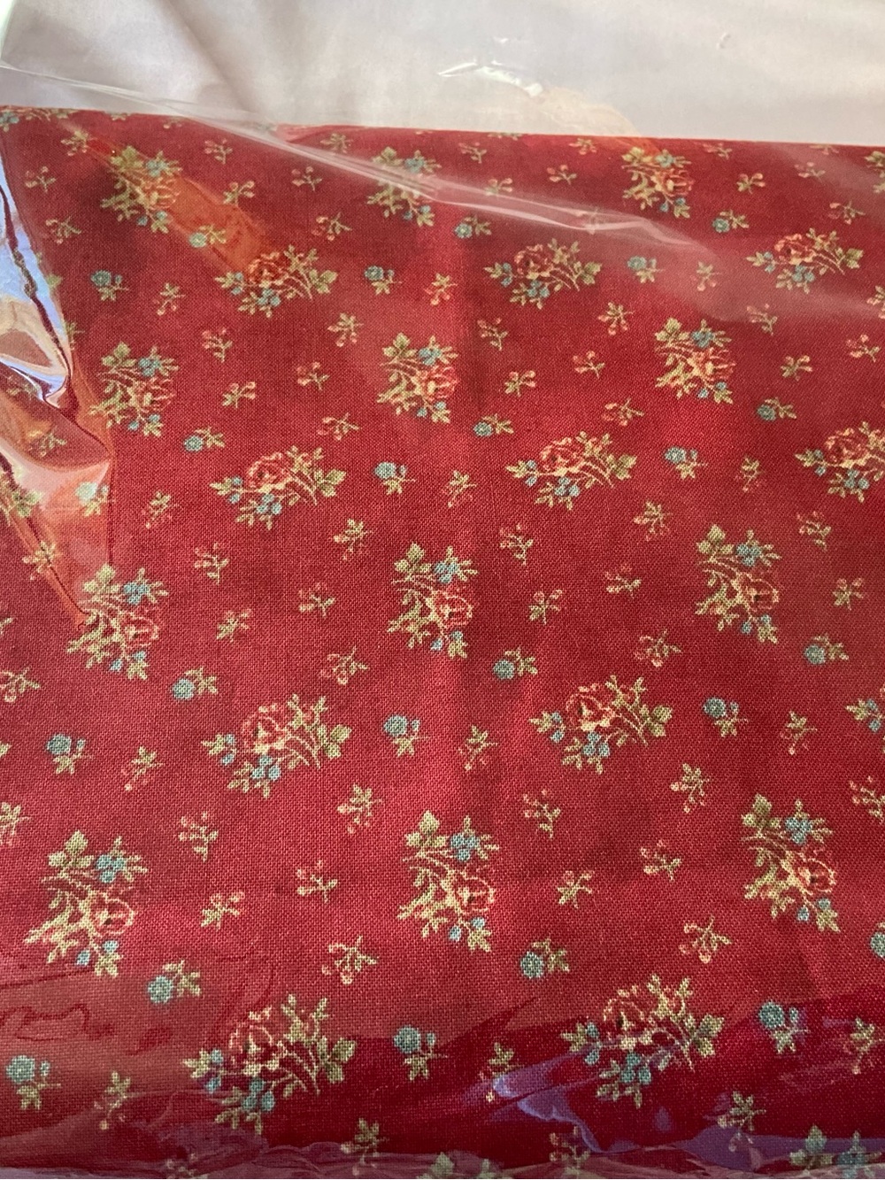 Quilting Sewing Fabric Moda #3844 Double Chocolat Floral Red Blue Green 4 Yards